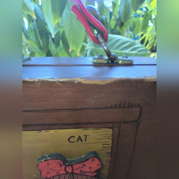 Vintage Wooden School Purse* Lunch Box - Picture 8 of 11